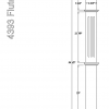 4393 Fluted Newel Dimensions