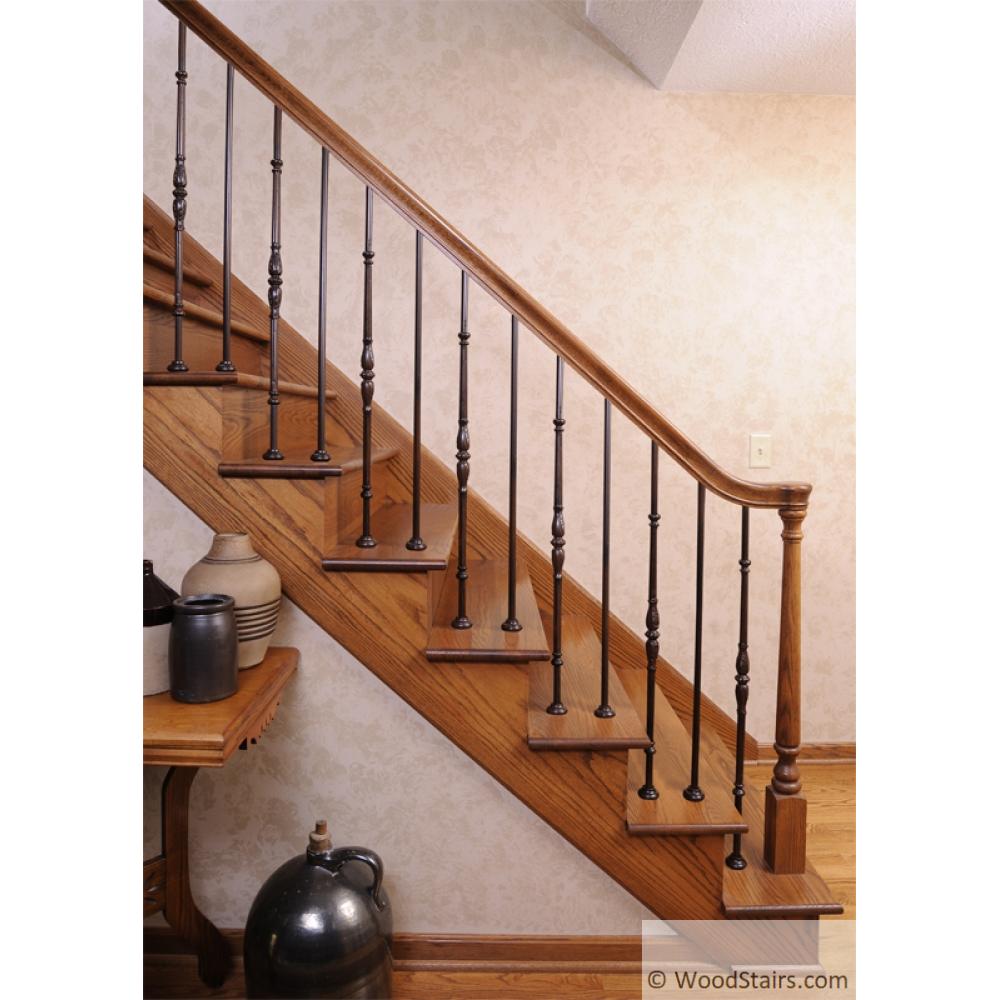 LIH-HOL65144 Plain Bar Baluster Wood Stair Hollow Iron ...